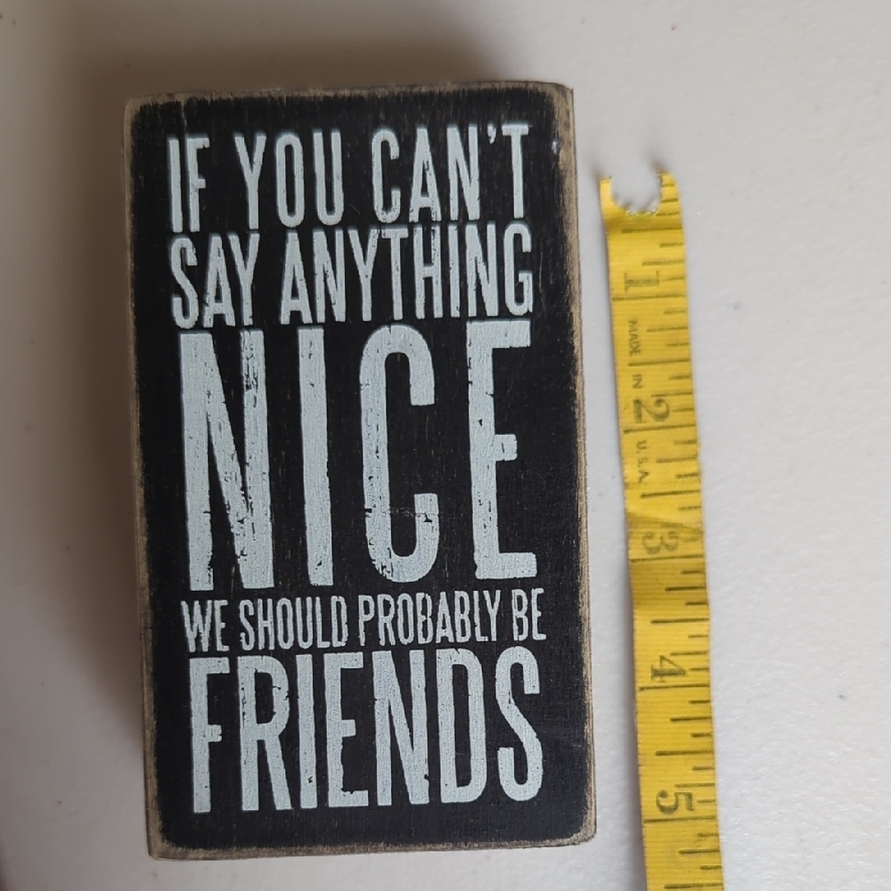 Black and White Decorative Sign - Picture 3 of 4